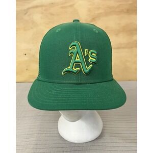 New Era A's Athletics Mesh Cap Hat MLB Official On-Field Cap Fitted 6 7/8 Small